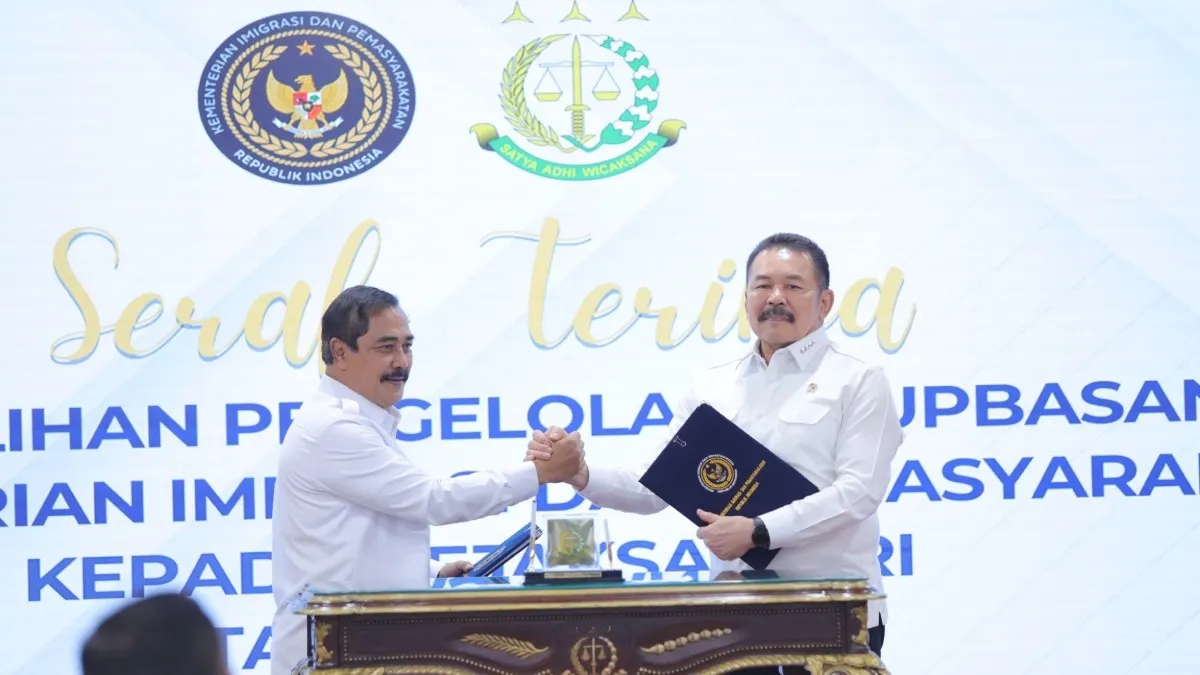 Jaksa Agung RI ST Burhanuddin dan Menteri Imigrasi dan Pemasyarakatan Agus Andrianto