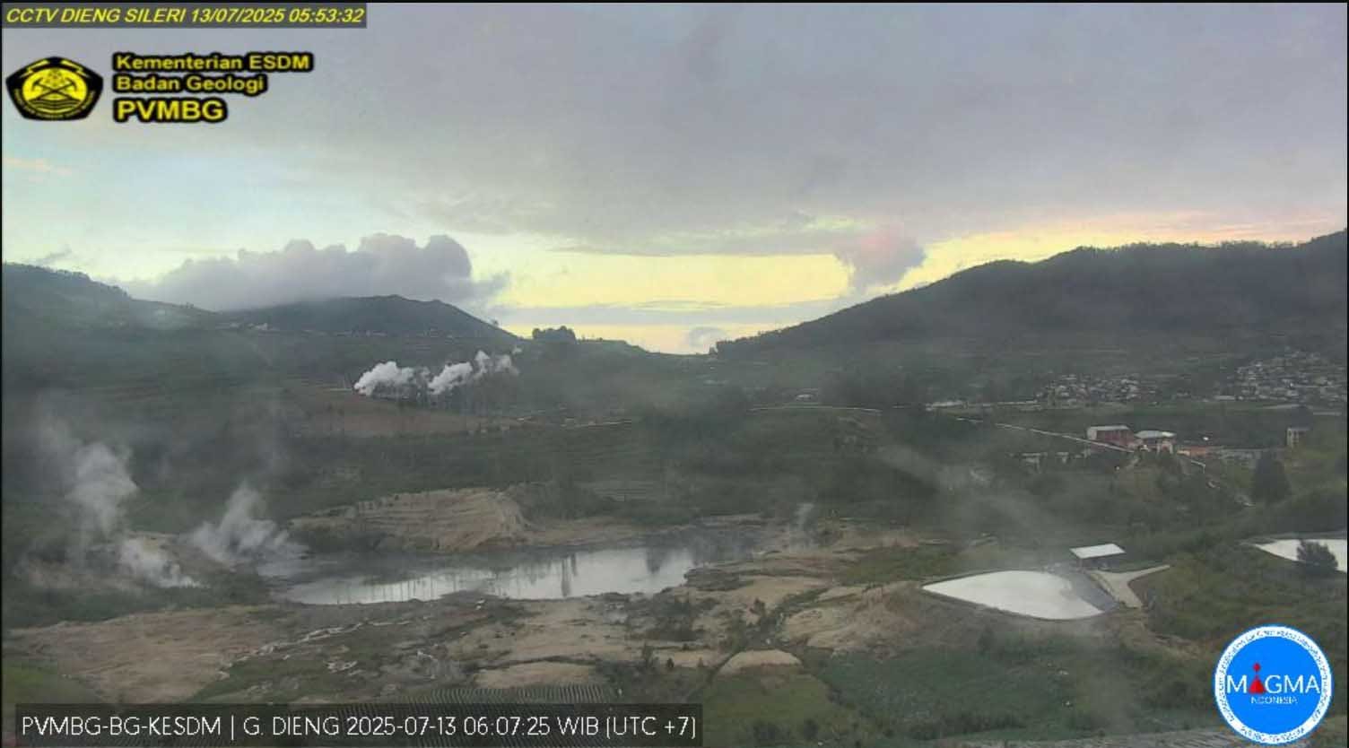 Aktivitas Gunung Dieng Masih Waspada. Foto: PVMBG