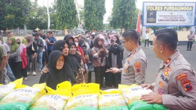 Polres Purbalingga Gelar Gerakan Pangan Murah, Salurkan 10 Ton Beras SPHP