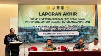 Unsoed Dukung Swasembada Pangan Nasional Melalui SID Cetak Sawah 10.000 Hektar di Sumatera Selatan