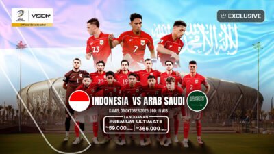 Siaran Langsung Timnas Indonesia vs Arab Saudi: Saksikan di RCTI dan Vision+