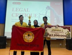Mahasiswa FH Unsoed Juara 1 Lomba Debat Politik Tingkat Nasional “Legal Critique”