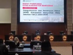 Agus Nova Prianggodo Resmi Ditetapkan sebagai Ketua DPRD Banyumas 2024–2029