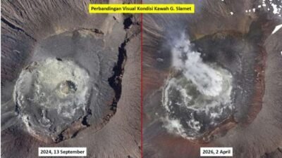 Aktivitas Gunung Slamet Meningkat, Radius Aman Diperluas Jadi 3 Km dari Kawah