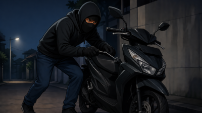 Teras Kos Mahasiswi Jadi Sasaran Pencurian Motor, Pelaku Ditangkap Polisi Banyumas