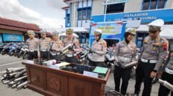 Satlantas Polresta Banyumas Tindak 210 Kendaraan, Puluhan Knalpot Brong Disita