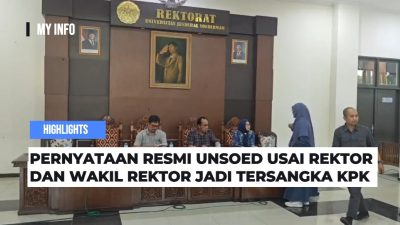 Unsoed Buka Suara Usai 3 Pimpinannya Jadi Tersangka KPK