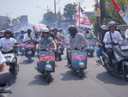 Ratusan Skuteris Keliling Purwokerto Bareng Kaka Slank, Bawa Pesan Damai